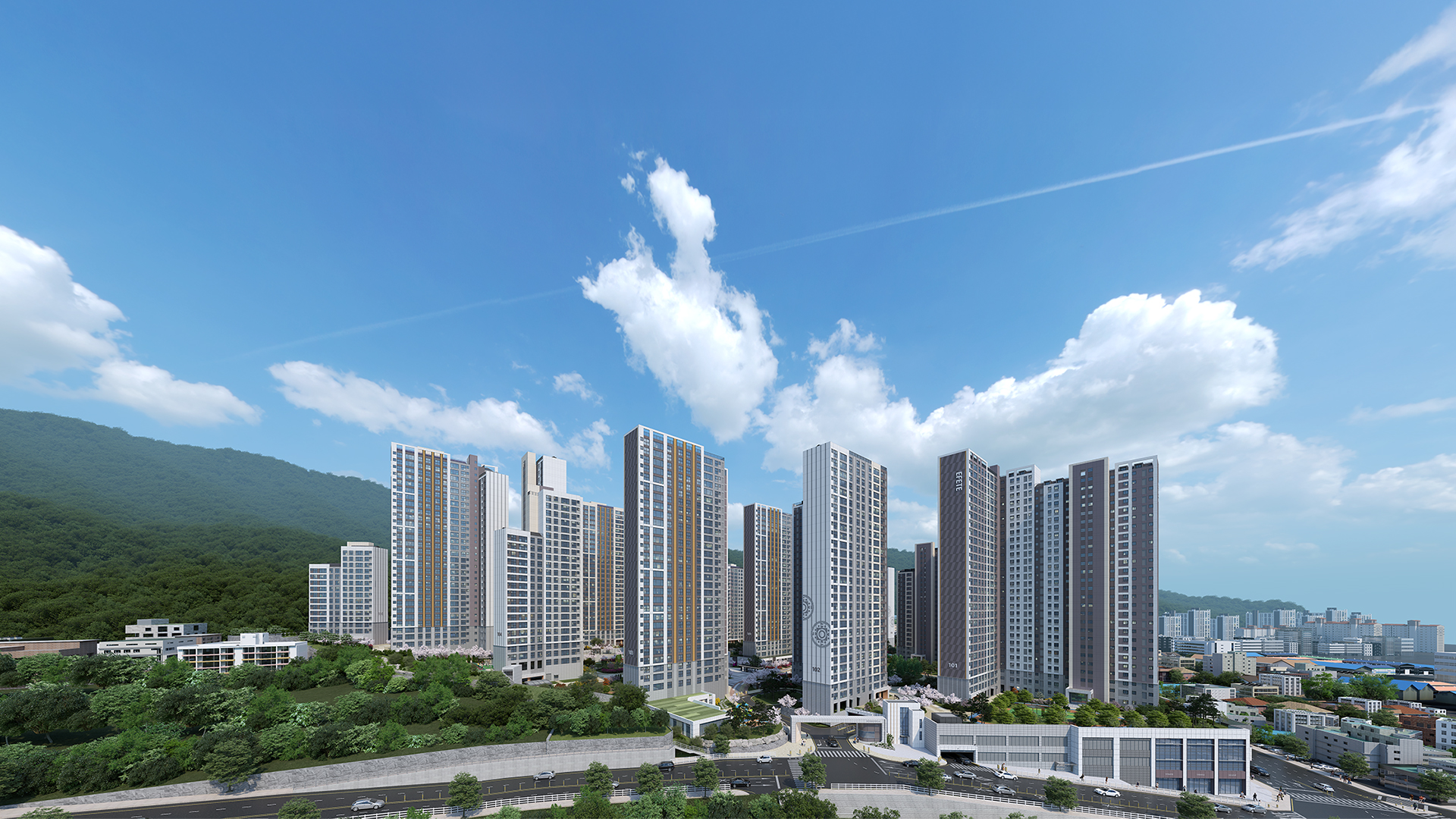 김해 안동 에피트 단지 조감도